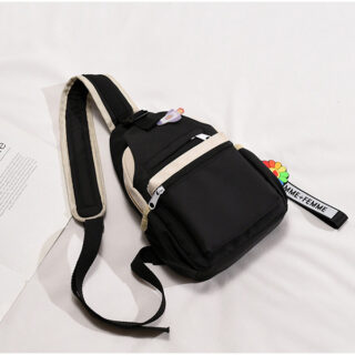 Women's Small Nylon Backpack - Black - Handbag Messenger Bag