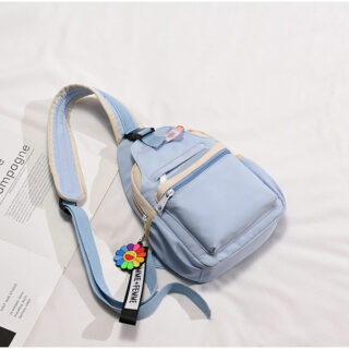 Women's small nylon backpack - Blue - Handbag Bag