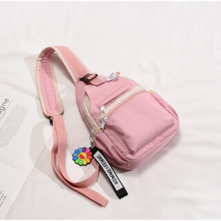 Women's small nylon backpack - Pink - Handbag Product