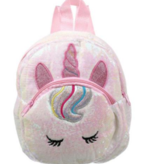 Unicorn Backpack with glitter - White - School Backpack Backpack