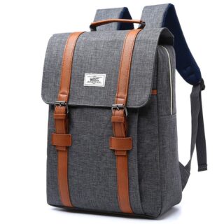 Vintage canvas bag - Grey - Backpack School backpack
