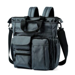 Vintage multi-pocket backpack grey - Bag Backpack