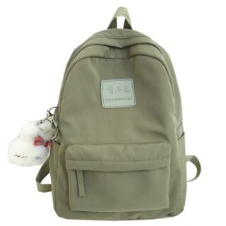 Teenage Waterproof Nylon Backpack - Green - Backpack Bag