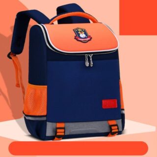 Sac d'école imperméable pour enfants - Orange - Sac à dos scolaire Sac à dos