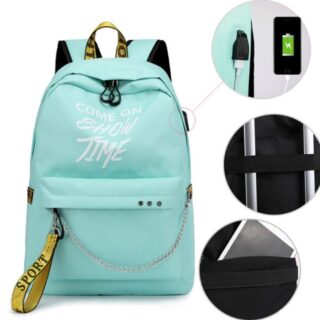 Women's brightly coloured backpack - Blue - School Backpack Backpack