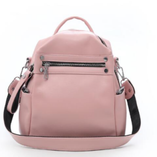 Women's Casual Backpack - Pink - Backpack Women's Leather Backpack