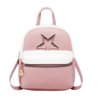 Women's PU Leather Mini Backpack - Pink - Backpack Backpack