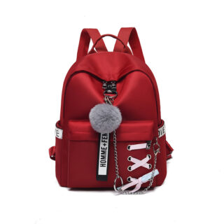 Women's retro style backpack - Red - School backpack Backpack