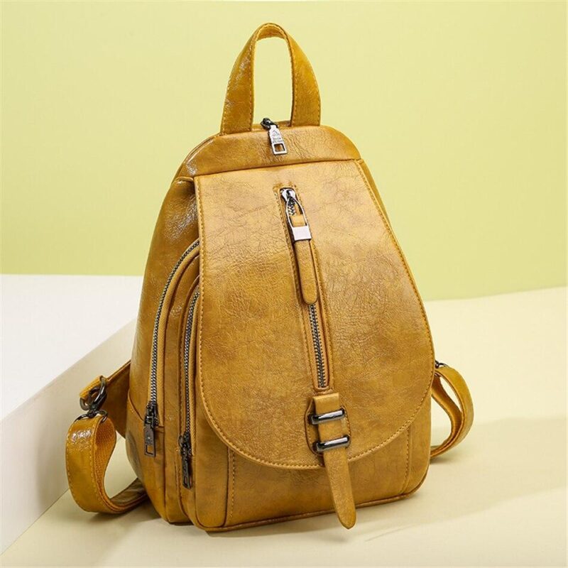 Women'S Summer Pu Leather Backpack - Handbag Shoulder Bag