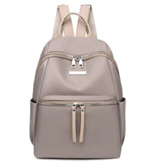 Women's solid colour backpack - Khaki - Backpack Girl's backpack