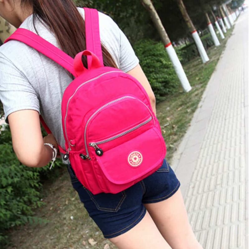 Women'S Waterproof Mini Backpack Solid Colour