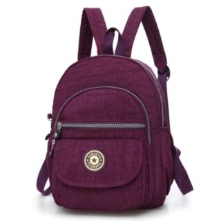 Women's Mini Waterproof Backpack Solid Colour - Purple - Backpack School Backpack