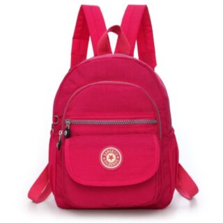 Women's Mini Waterproof Backpack Solid Colour - Pink - School Backpack Backpack