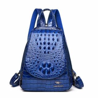 Women's crocodile pattern luxury backpack