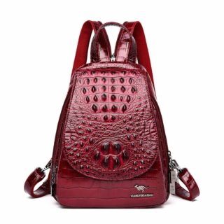 Women's crocodile pattern luxury backpack