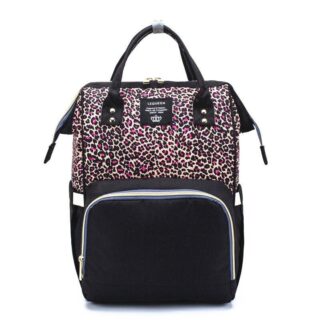 Baby changing bag with leopard print - Pink - Diaper Bag