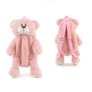 Children's backpack plush bear - Pink - Teddy Bear