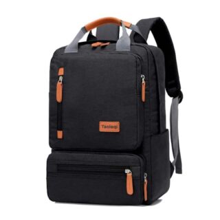 Sleek Computer Backpack - Black - Square Backpack