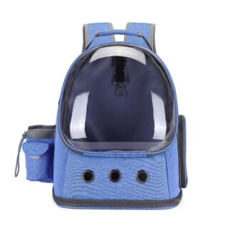 Double pocket clear cat backpack