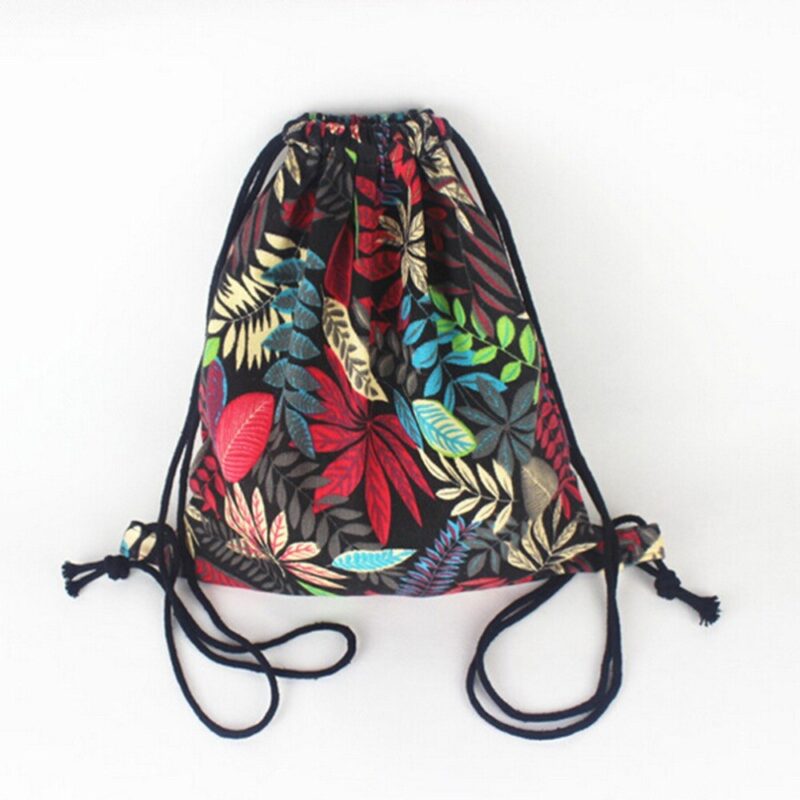 Floral Drawstring Backpack For Women - Image 7