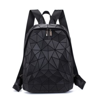 Geometric hologram backpack for women