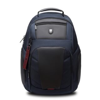 Sac à dos de grande capacité avec chargeur USB noir avec un fond blanc