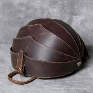 Sac à dos en cuir style scarabées - Marron - Cuir Sac à dos