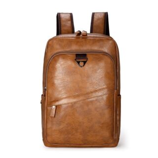 Leather Computer Backpack - Brown - Backpack Bag
