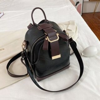 Luxury vintage PU leather backpack