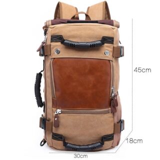 Male Travel Backpack - Beige - Backpack Sailor Bag