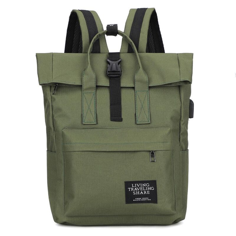 Berlin Nylon Backpack - Green - Laptop Backpack Bag