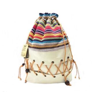 Original ethnic backpack with string