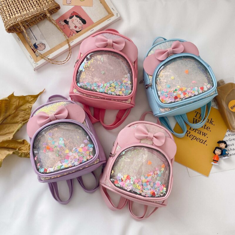 Small Girl'S Backpack With Bow