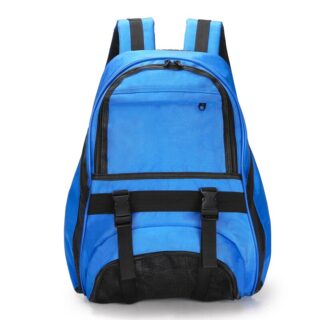 Sac à dos sport avec poche pour ballon bleu avec un fond blanc