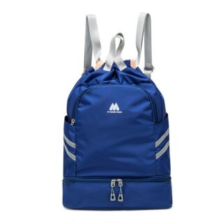 Swimming backpack with shoe compartment