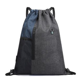 Two-tone drawstring sport backpack