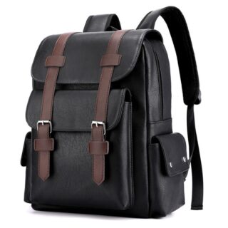 Unisex PU leather backpack casual style