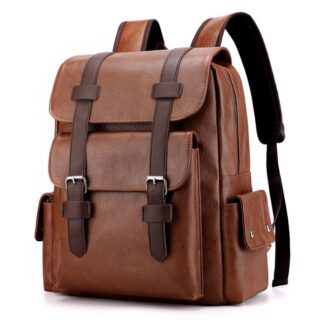 Unisex PU leather backpack casual style