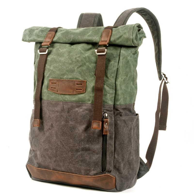 Vintage Leatherette Hiking Backpack