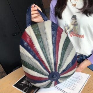 Round vintage backpack - Multicolour - Backpack