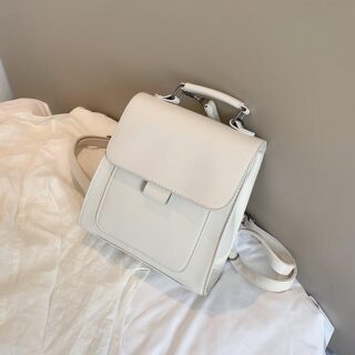 Women's small backpack - White - Handbag Bag