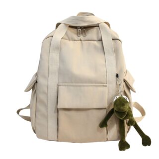 Women's backpack with mini frog keyring