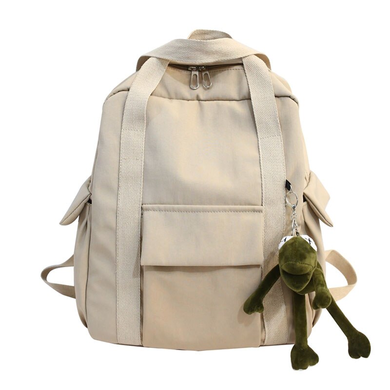 Women'S Backpack With Mini Frog Keyring