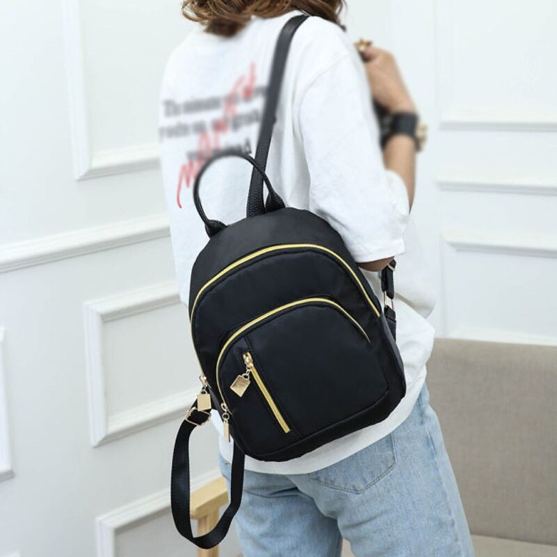 Women'S Casual Black Backpack