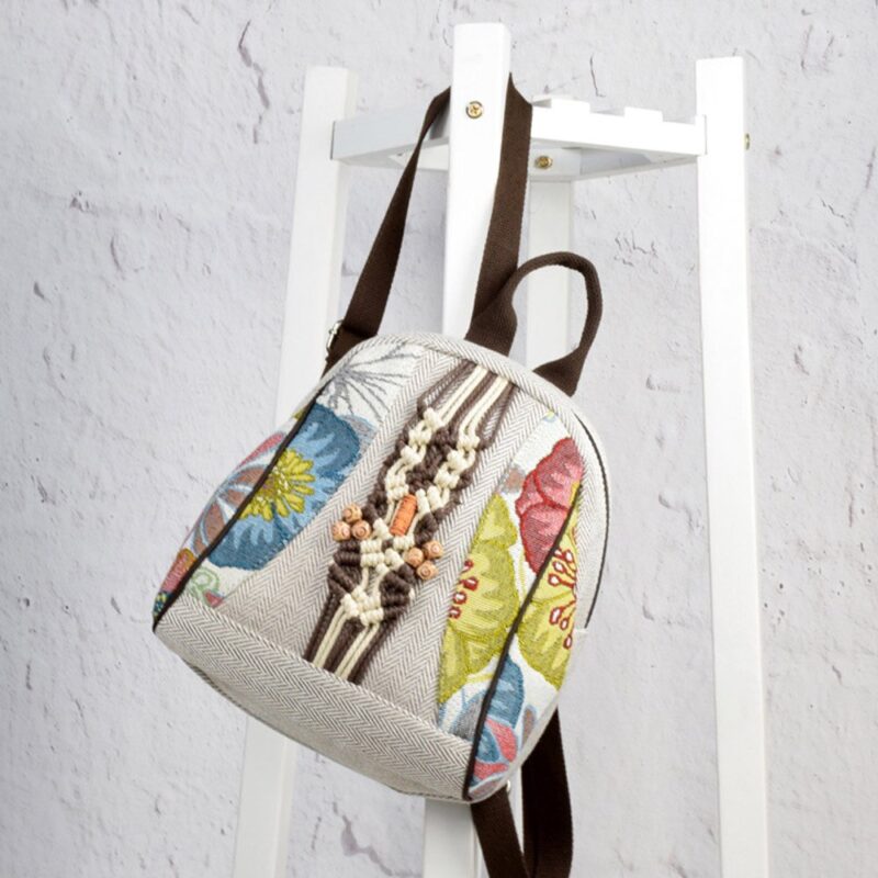 Women'S Retro Backpack With Ethnic Pattern