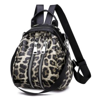 Women's retro leopard print backpack very good quality fashionable