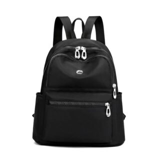 Women's Waterproof Travel Backpack - Black - Leather Backpack