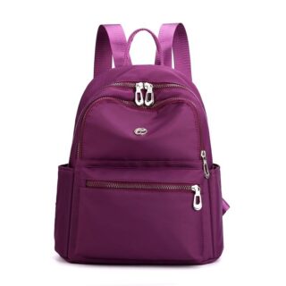 Women's Waterproof Travel Backpack - Purple - Handbag Backpack / M