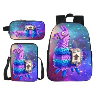 Sac à dos Fortnite lama avec fond étoilé