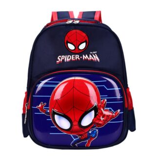 Sac à dos Disney Spider-man bleu avec un fond blanc